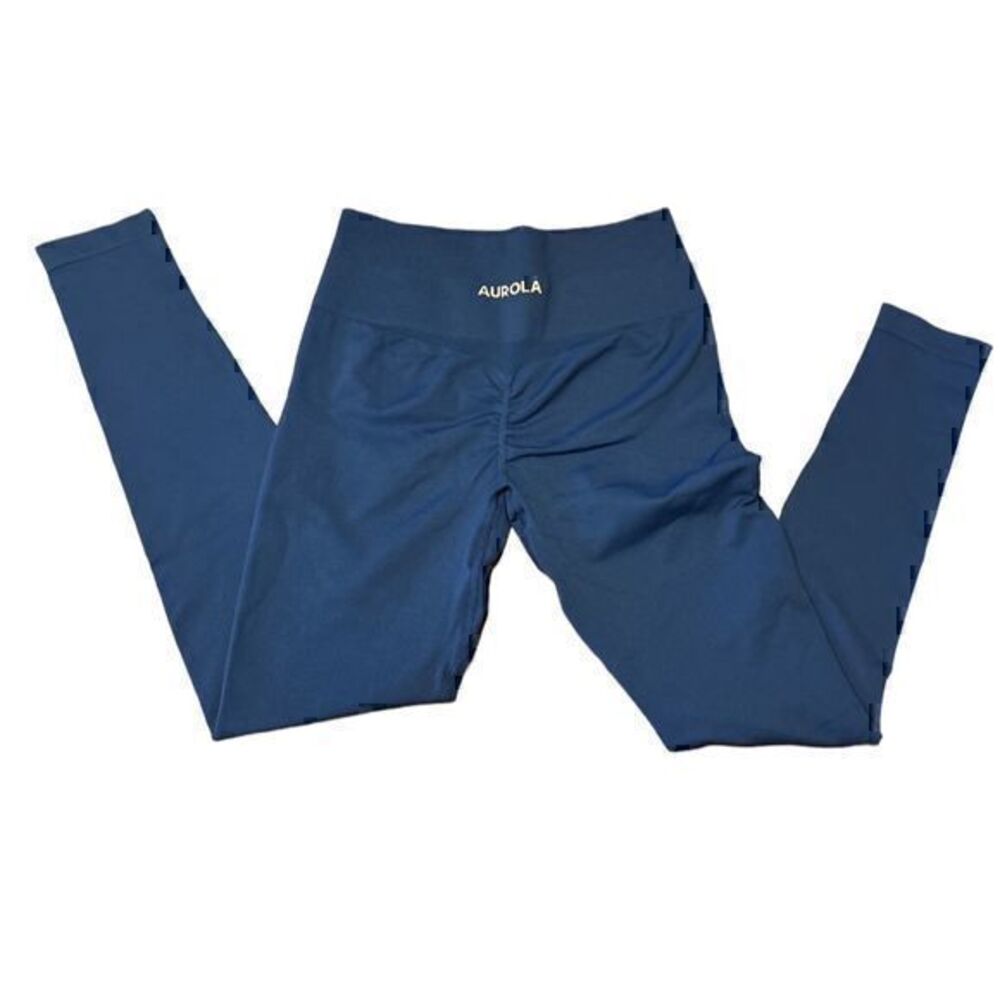 Aurola Women's High Waisted Leggings Blue -  Small